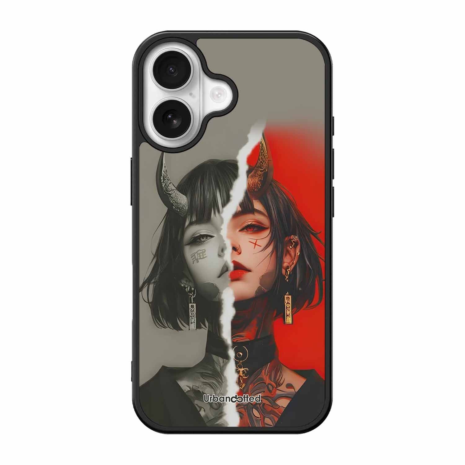Yin Yang Demon Art Glass Case For iPhone 17