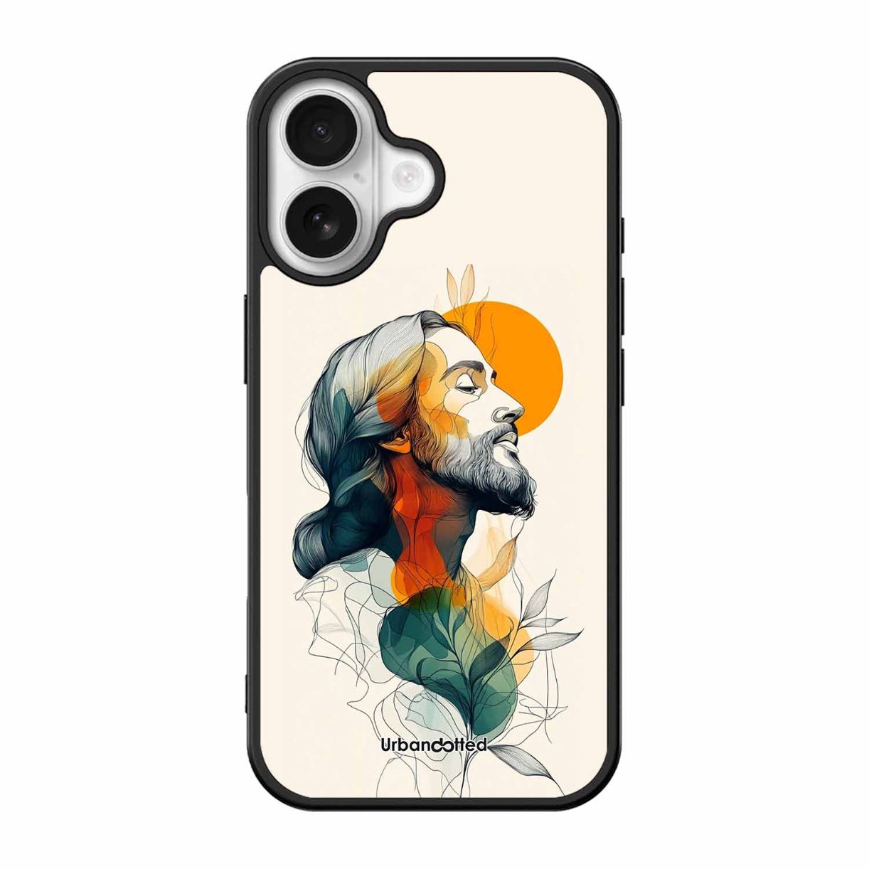Jesus in Profile Prayer Glass Case For iPhone 17