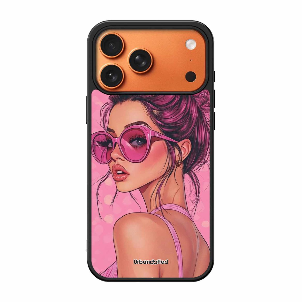 Retro Sunglasses Girl Glass Case For iPhone 17 Pro Max
