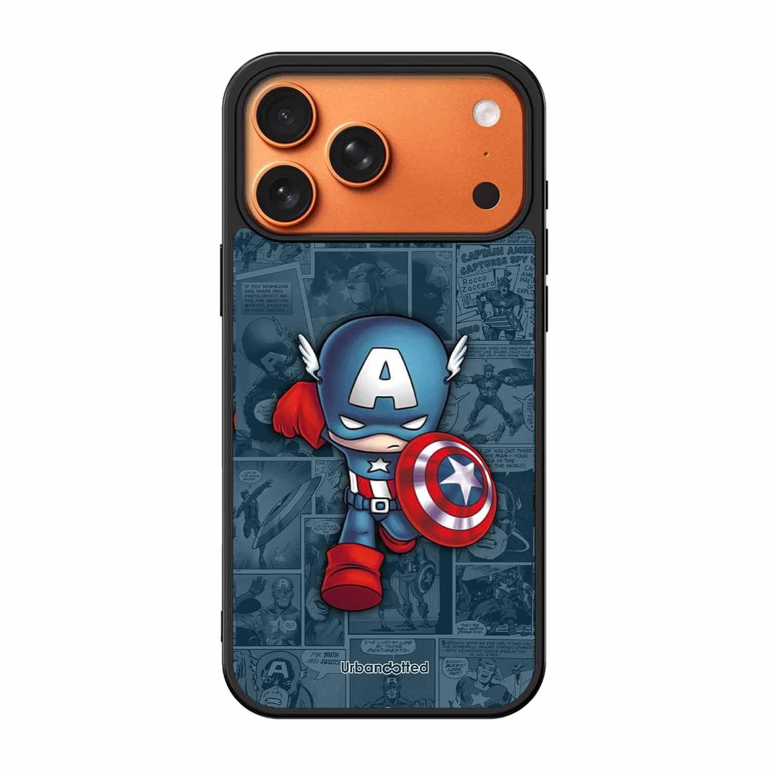 Captain America Glass Case For iPhone 17 Pro Max