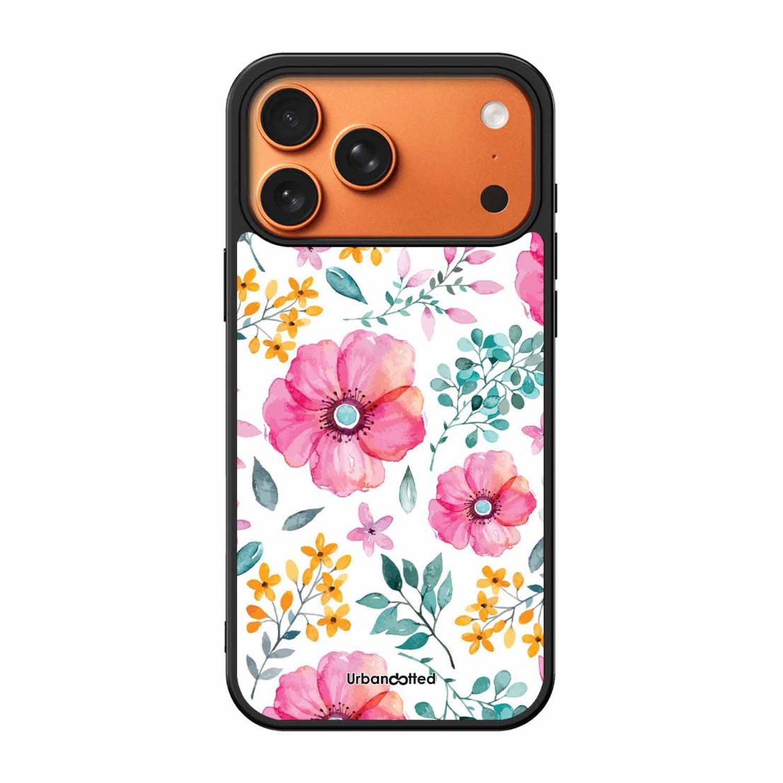 True Blue Wildflower Glass Case For iPhone 17 Pro Max