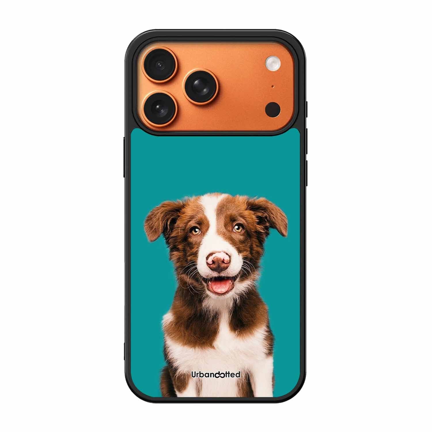 Smiling Dog Portrait Glass Case For iPhone 17 Pro Max