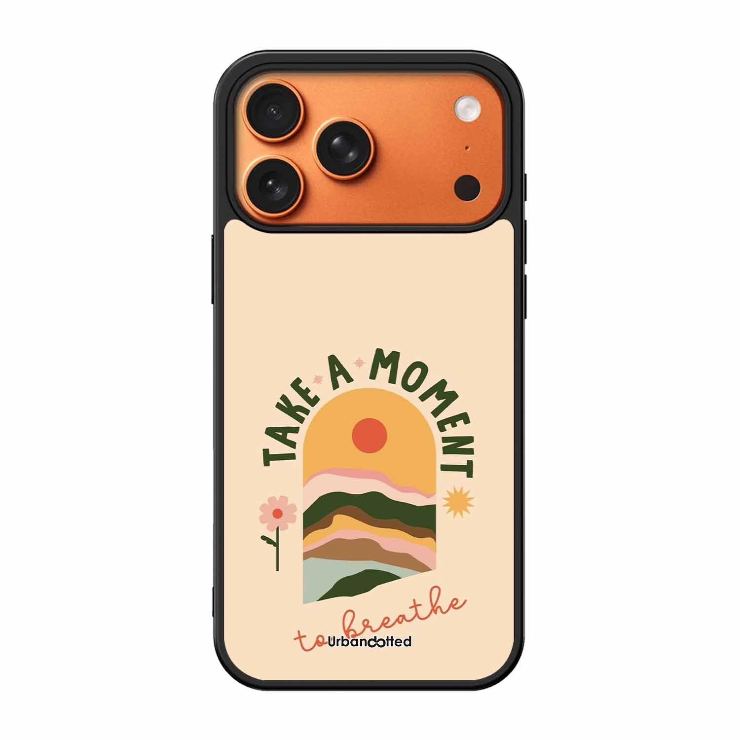 Take A Moment Breathe Glass Case For iPhone 17 Pro Max