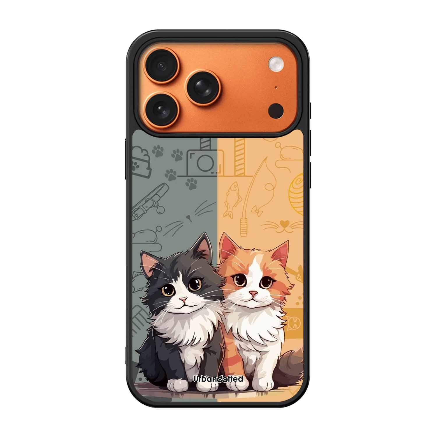 Yin and Yang Cats Glass Case For iPhone 17 Pro Max