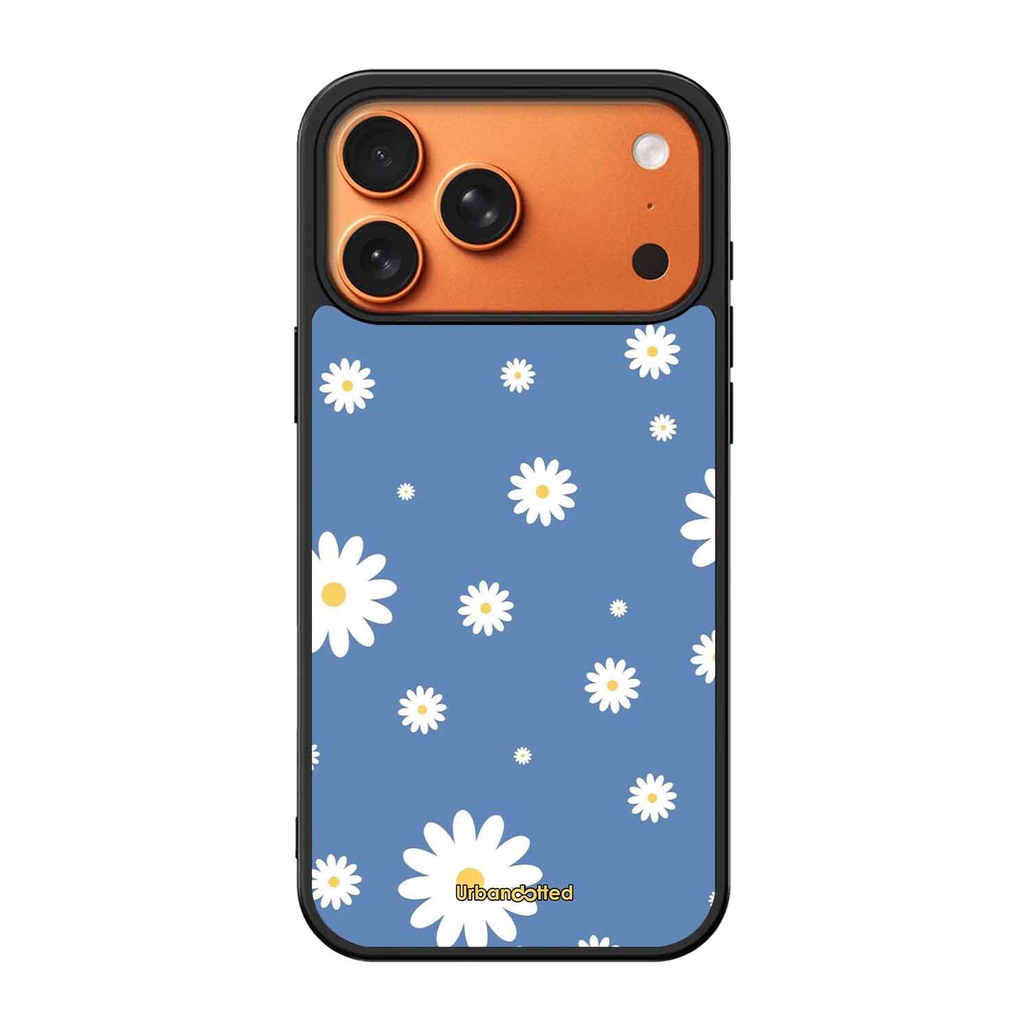 Blue Daisy Meadow Glass Case For iPhone 17 Pro Max