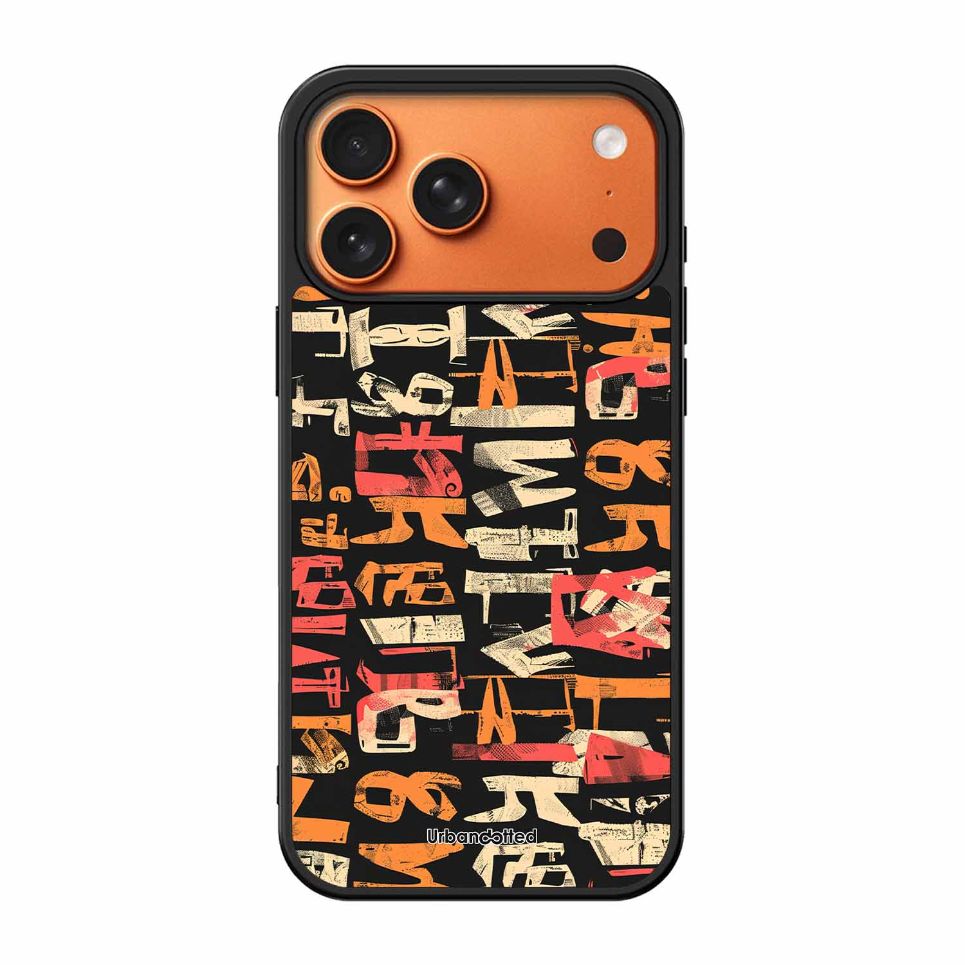 Mixed Typography Design Glass Case For iPhone 17 Pro Max