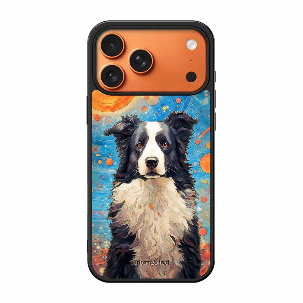 Artistic Dog Illustration Glass Case For iPhone 17 Pro Max