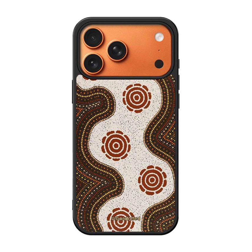 Aboriginal Dot Art Flow Glass Case For iPhone 17 Pro Max