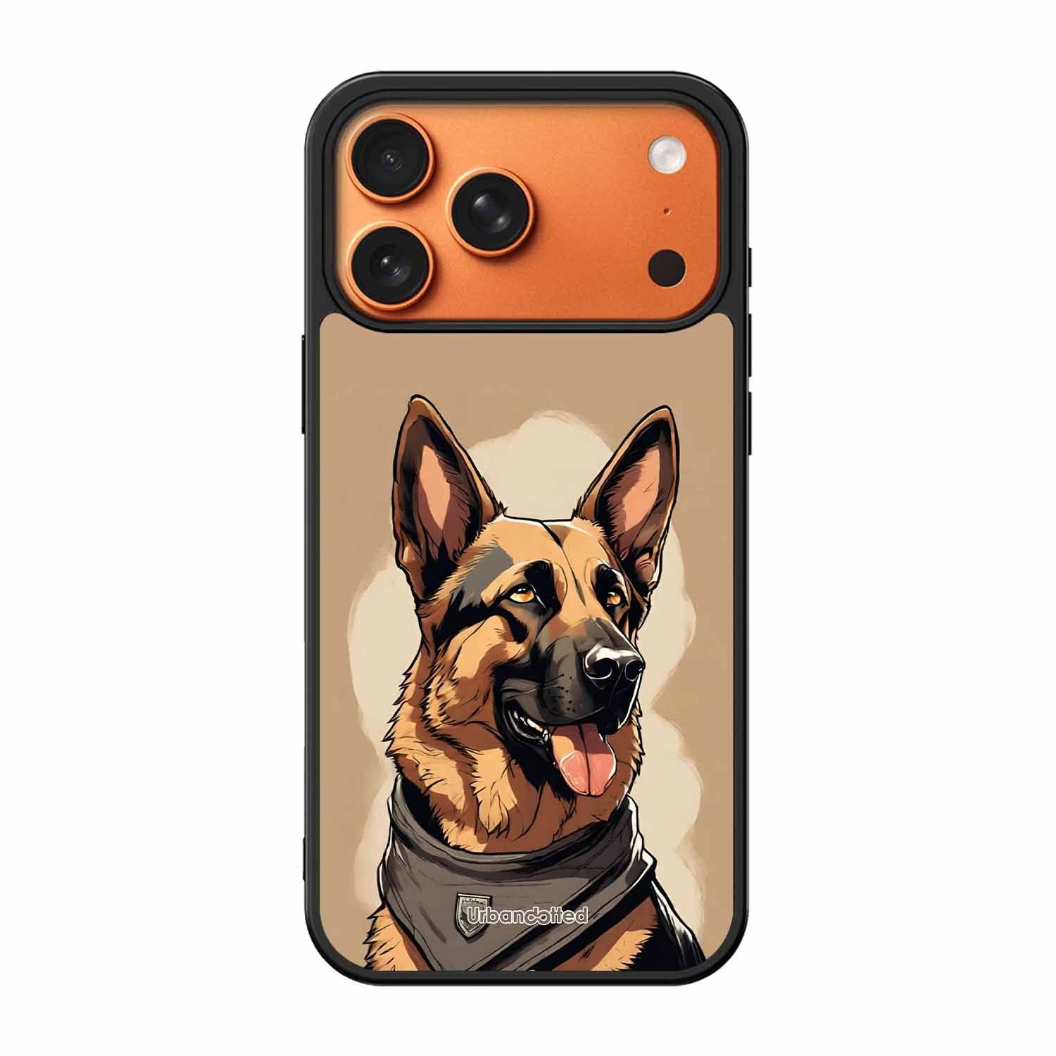 German Shepherd Portrait Glass Case For iPhone 17 Pro Max