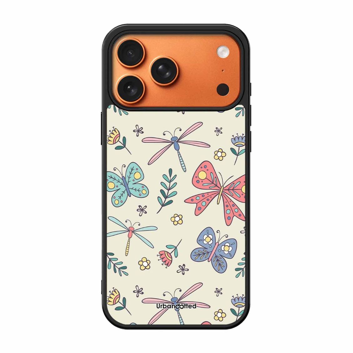 Butterfly and Dragonfly Garden Glass Case For iPhone 17 Pro Max