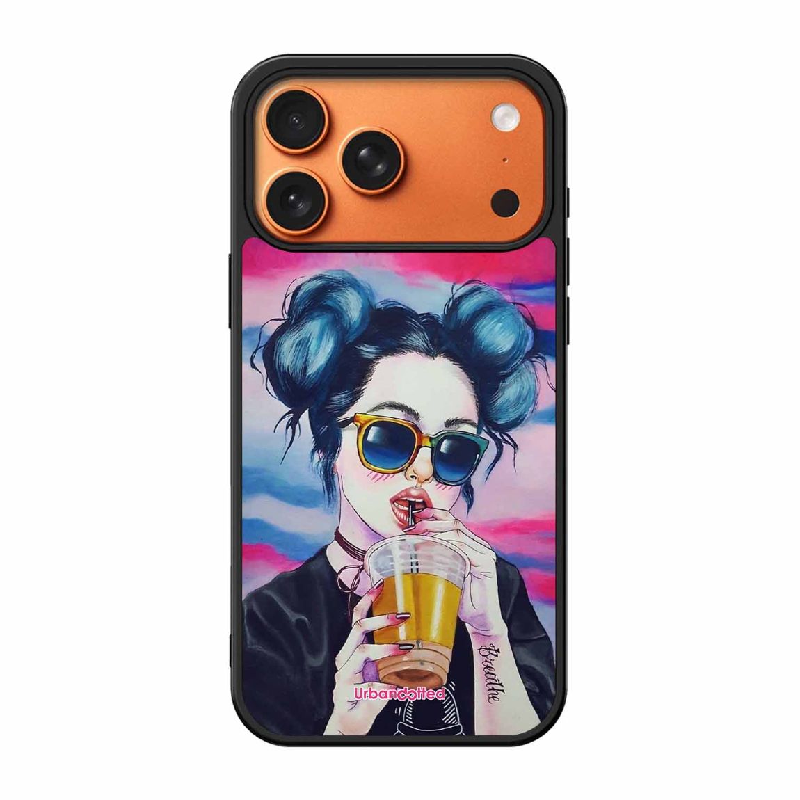 "Breathe" Tattoo Girl Glass Case For iPhone 17 Pro Max