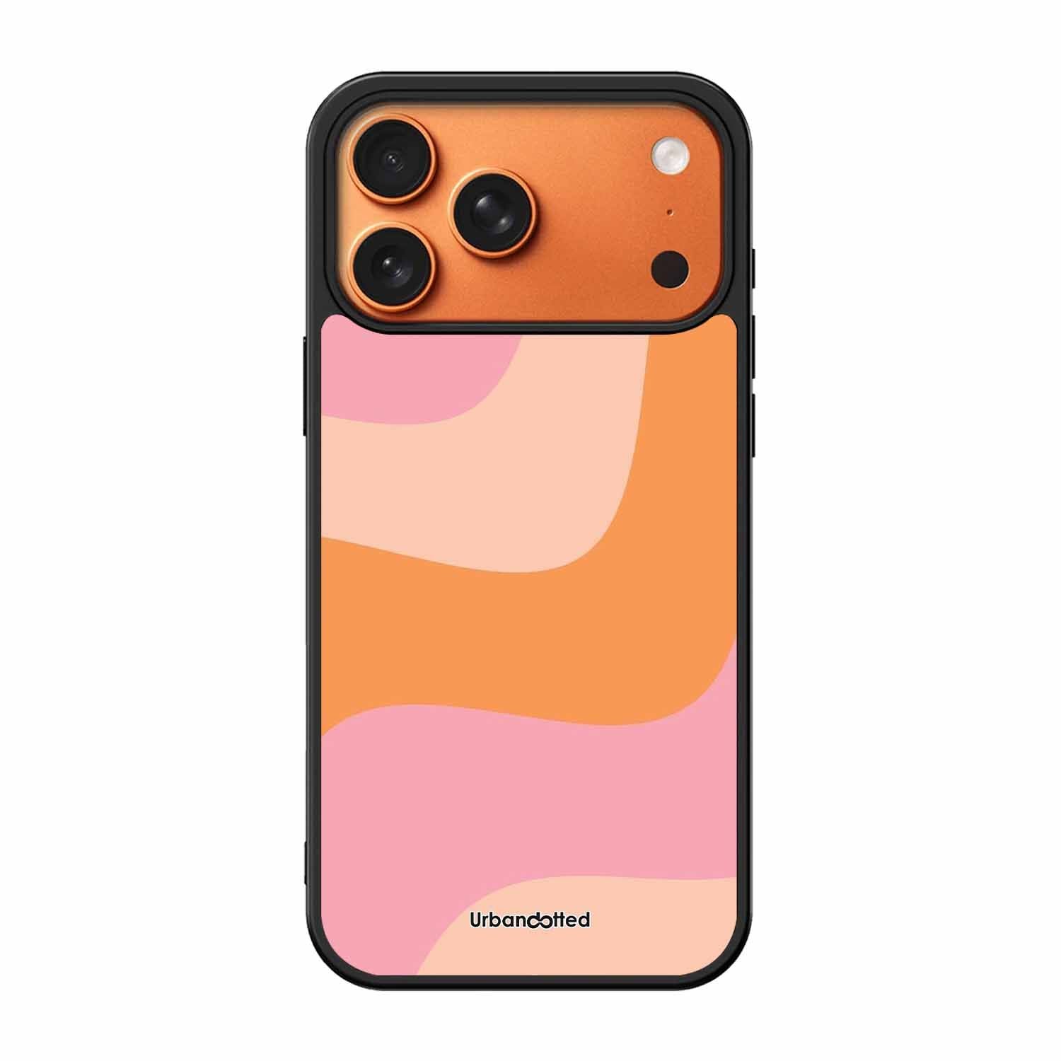 Soft Swirling Stripes Glass Case For iPhone 17 Pro Max
