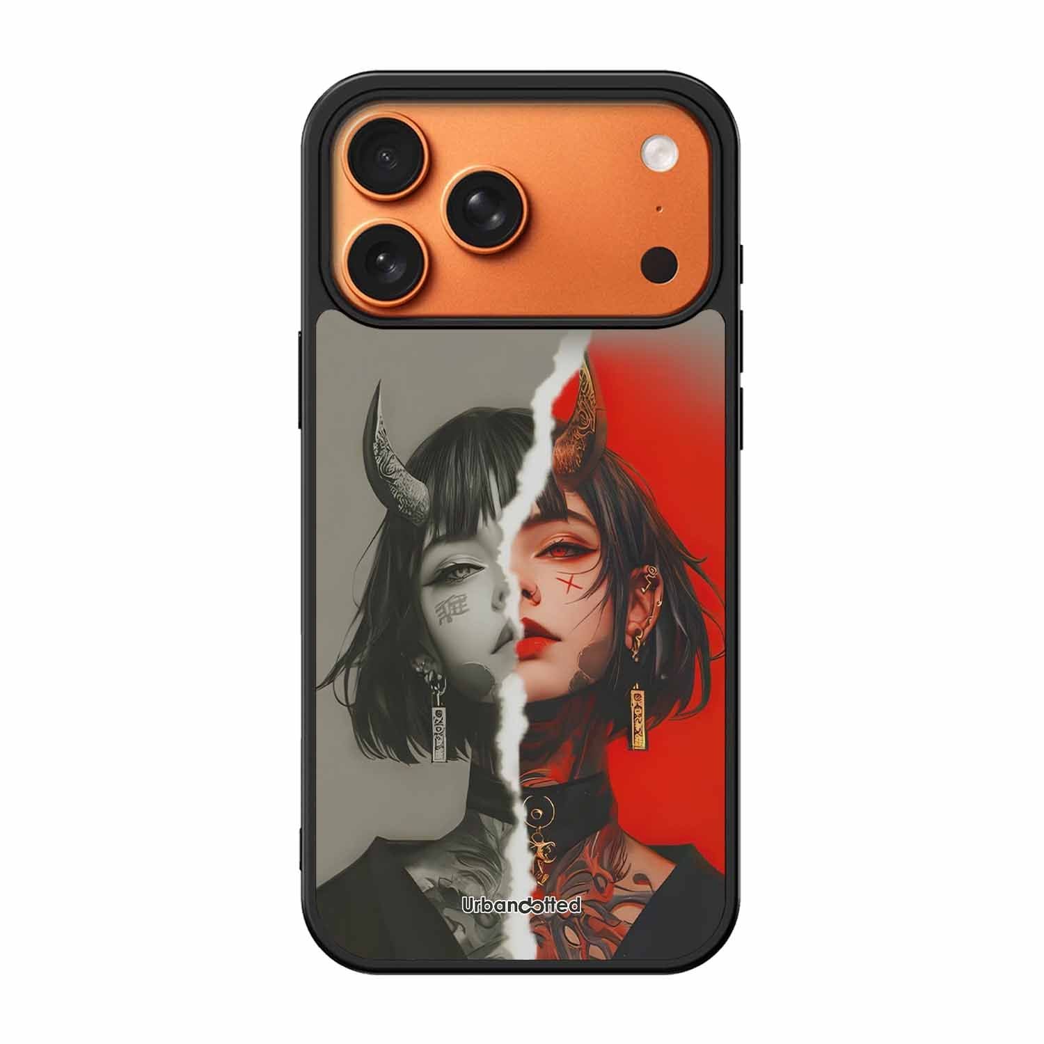 Yin Yang Demon Art Glass Case For iPhone 17 Pro Max