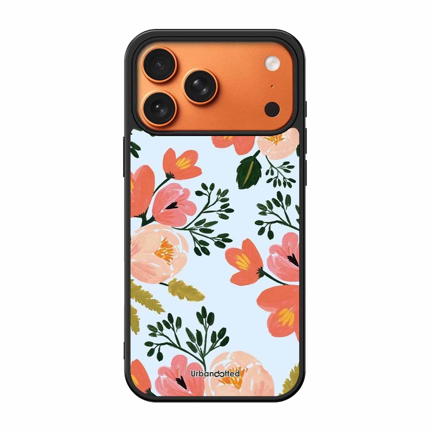 Painted Floral Bouque Glass Case For iPhone 17 Pro Max