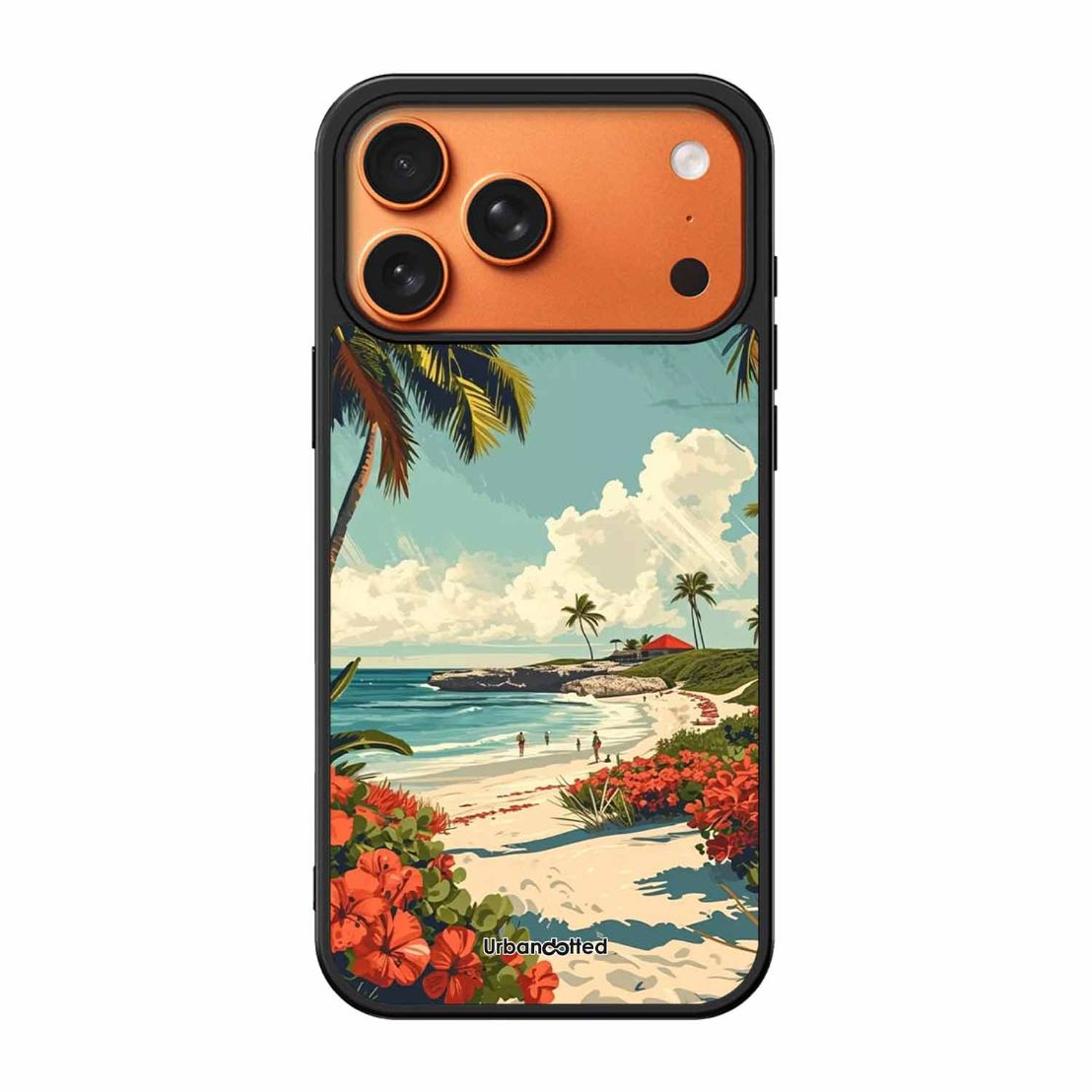 Tropical Beach Paradise Glass Case For iPhone 17 Pro Max