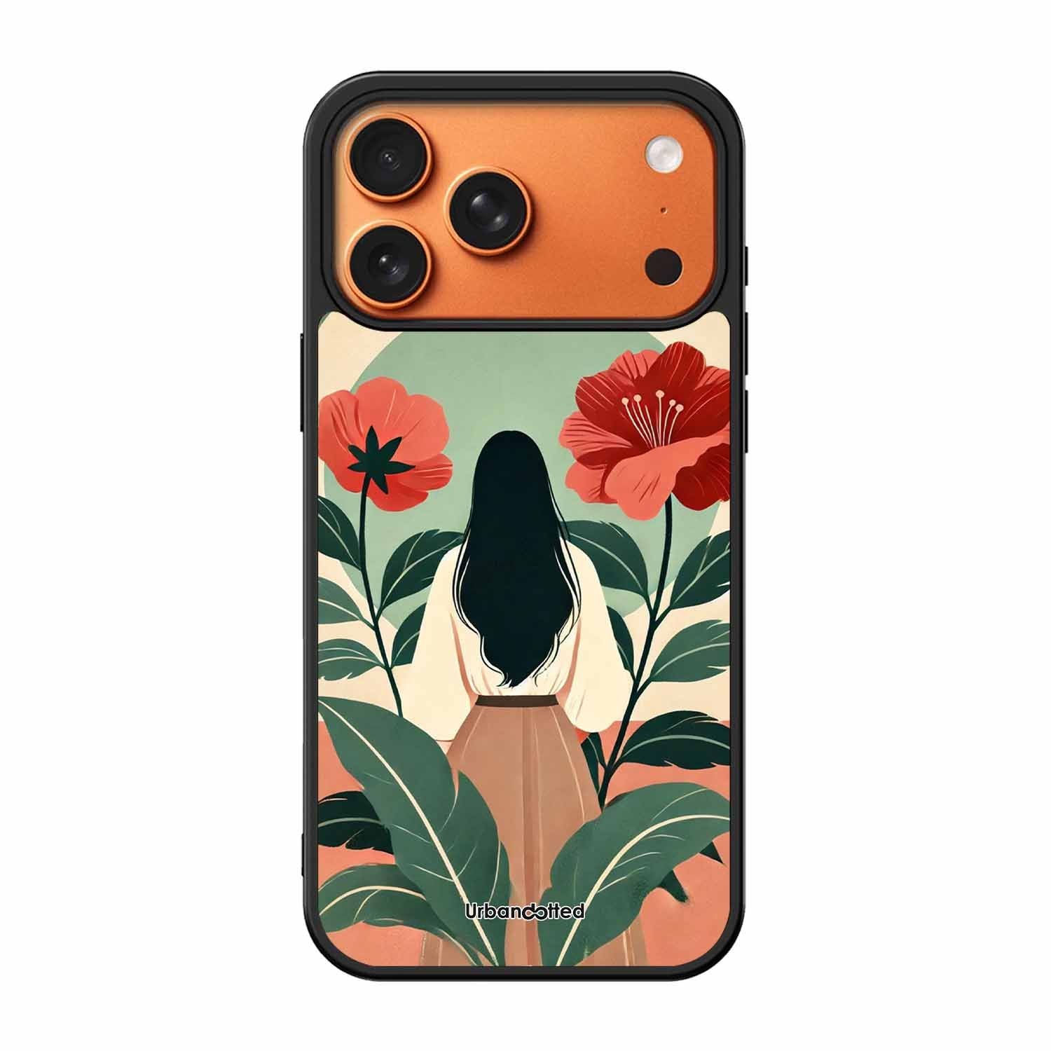 Woman in Floral Garden Glass Case For iPhone 17 Pro Max
