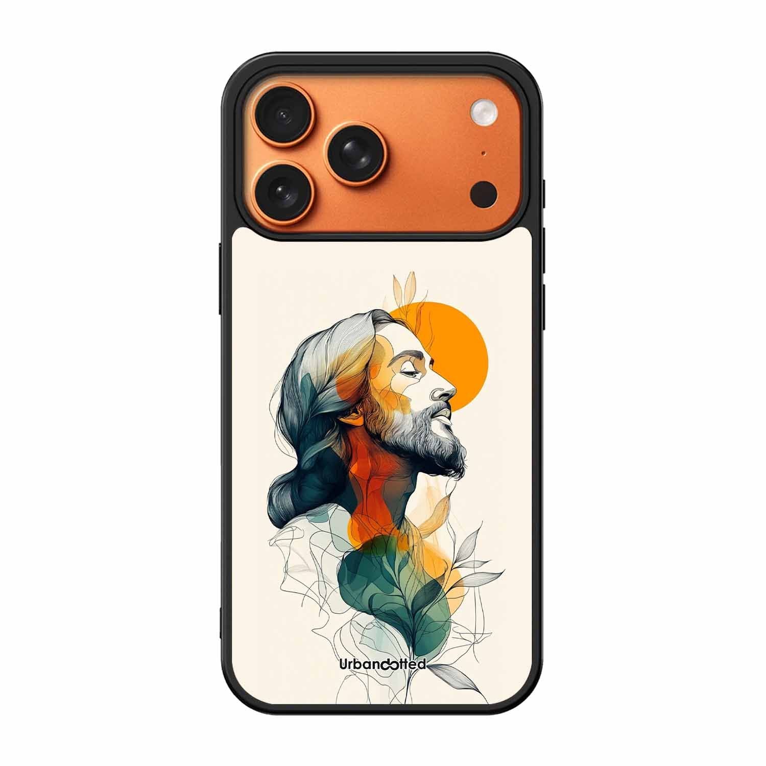 Jesus in Profile Prayer Glass Case For iPhone 17 Pro Max