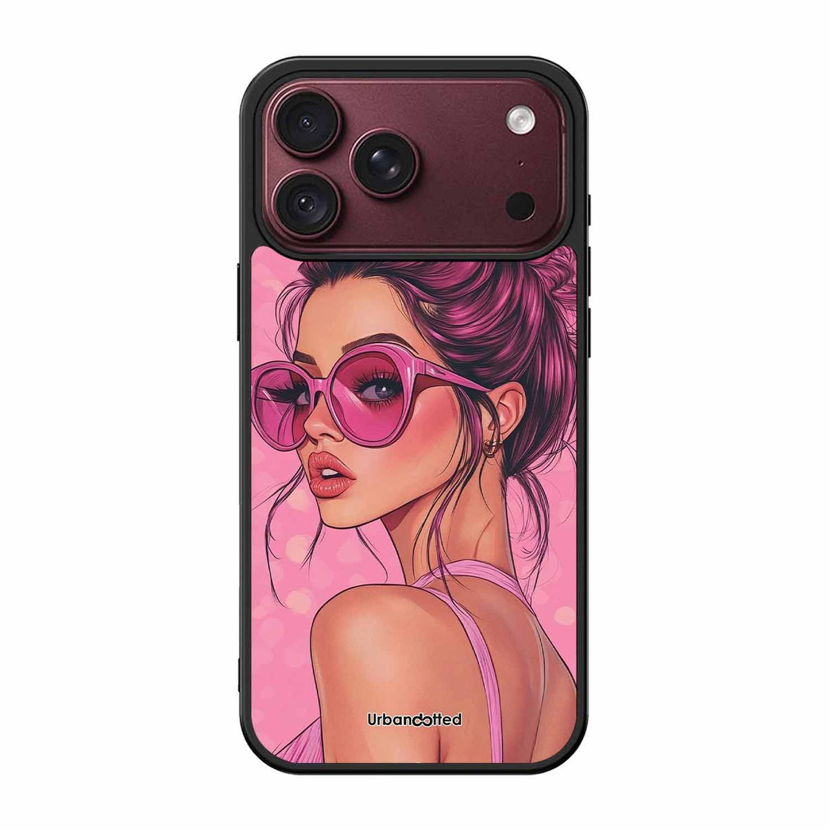 Retro Sunglasses Girl Glass Case For iPhone 18 Pro