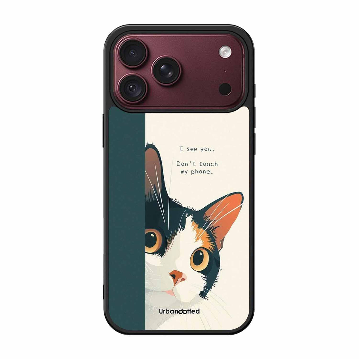 No Touch My Phone Cat Glass Case For iPhone 18 Pro