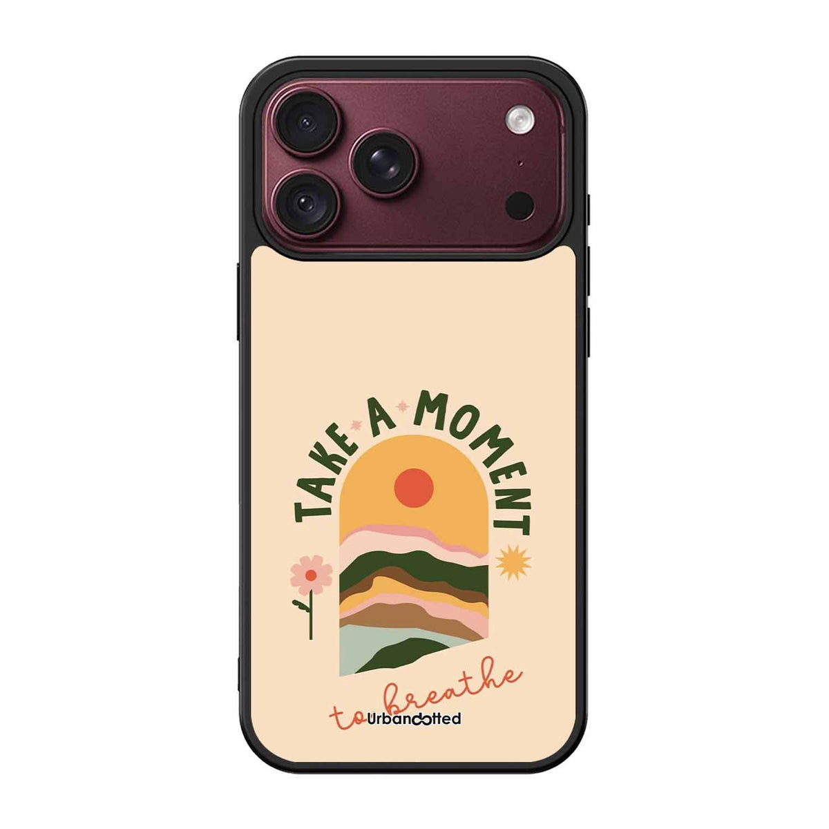 Take A Moment Breathe Glass Case For iPhone 18 Pro