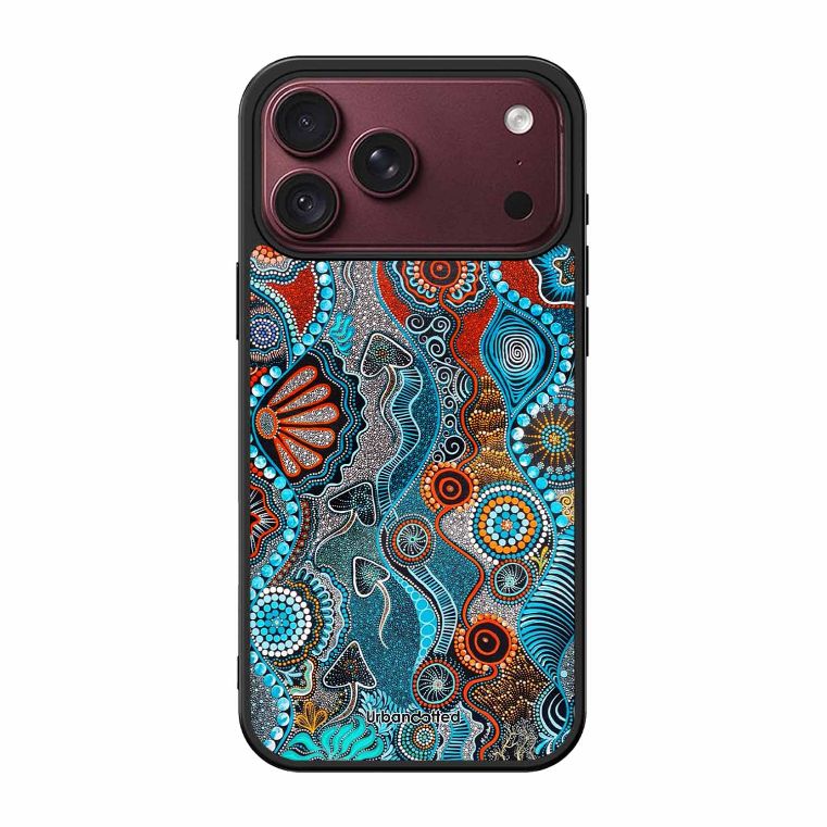 Aboriginal Art Story Glass Case For iPhone 18 Pro