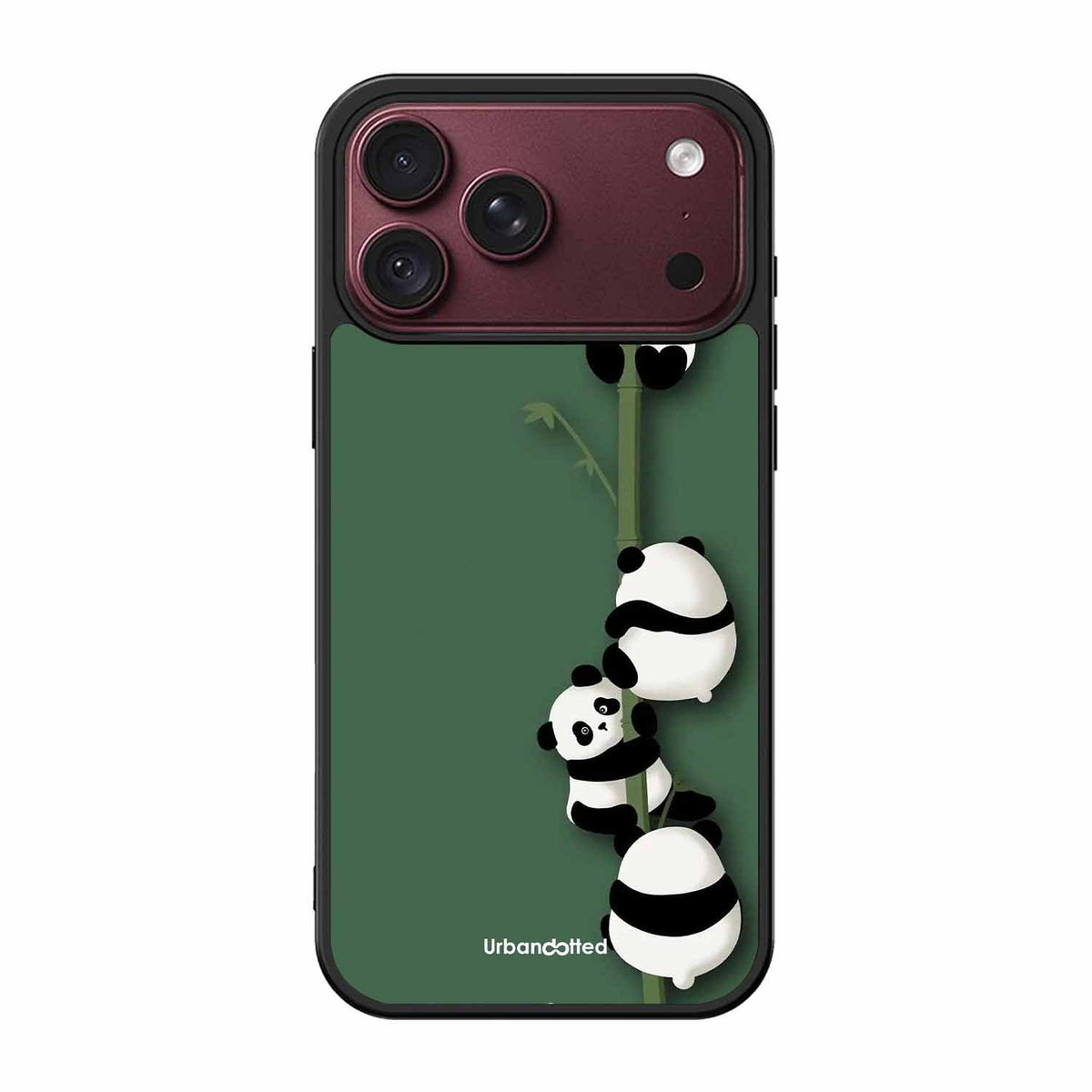 Climbing Pandas Glass Case For iPhone 18 Pro