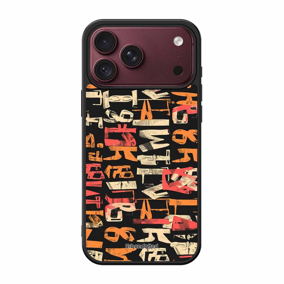 Mixed Typography Design Glass Case For iPhone 18 Pro