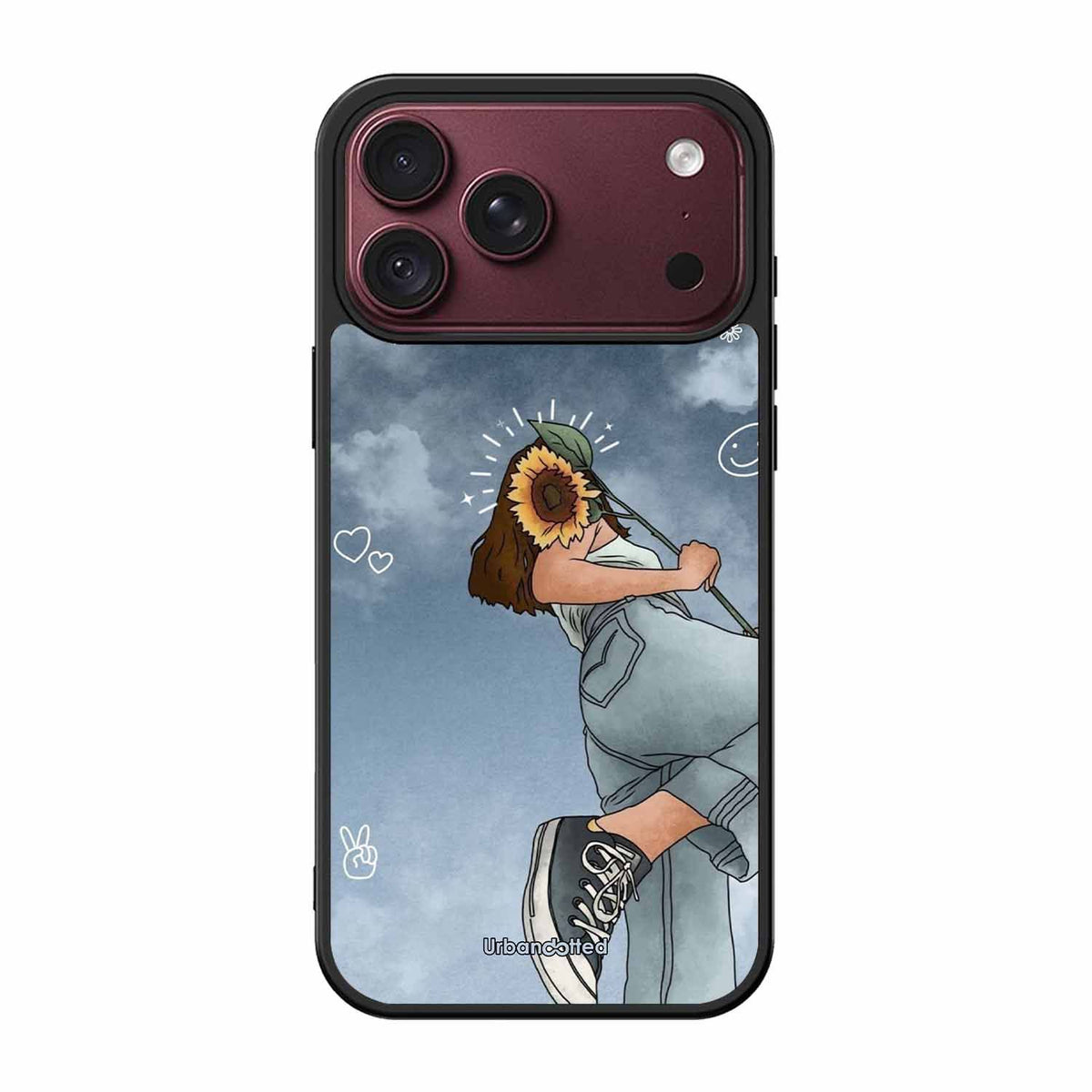 Girl with Sunflower Crown Glass Case For iPhone 18 Pro