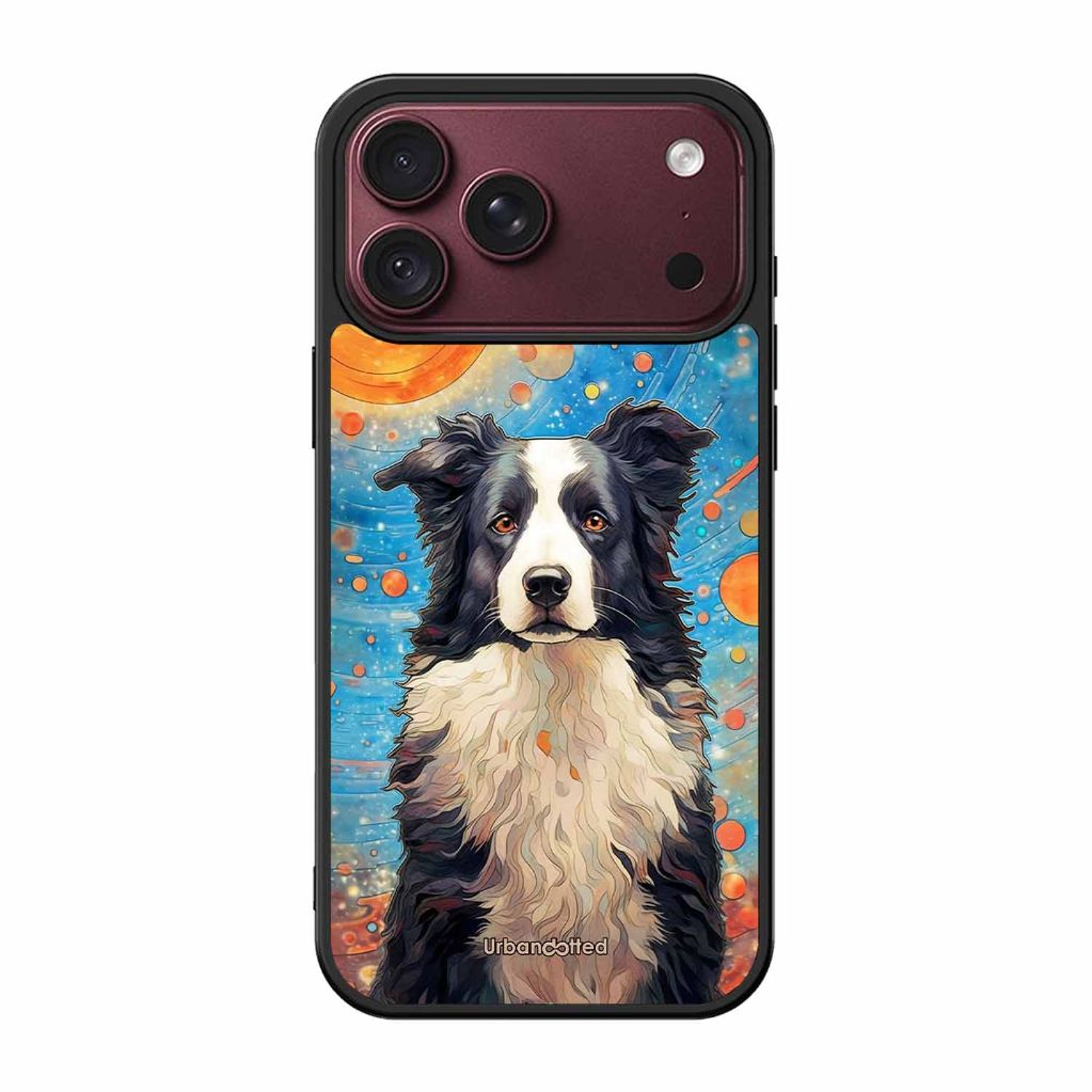 Artistic Dog Illustration Glass Case For iPhone 18 Pro