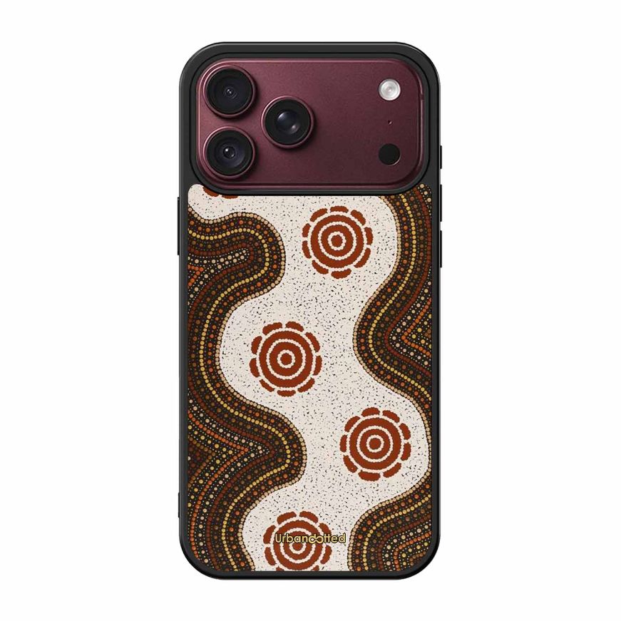 Aboriginal Dot Art Flow Glass Case For iPhone 18 Pro