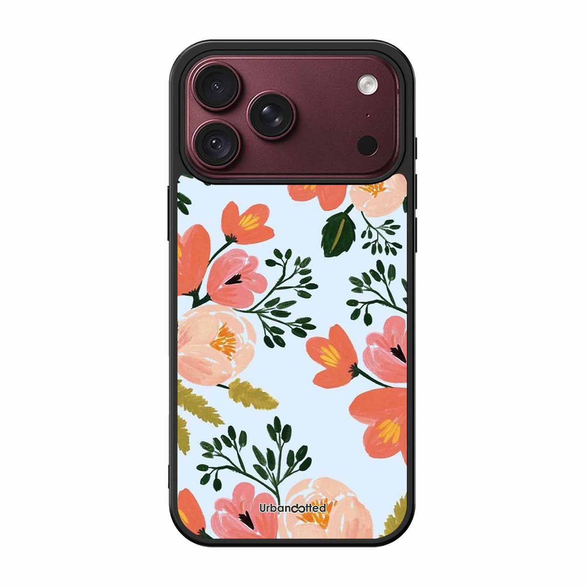 Painted Floral Bouque Glass Case For iPhone 18 Pro