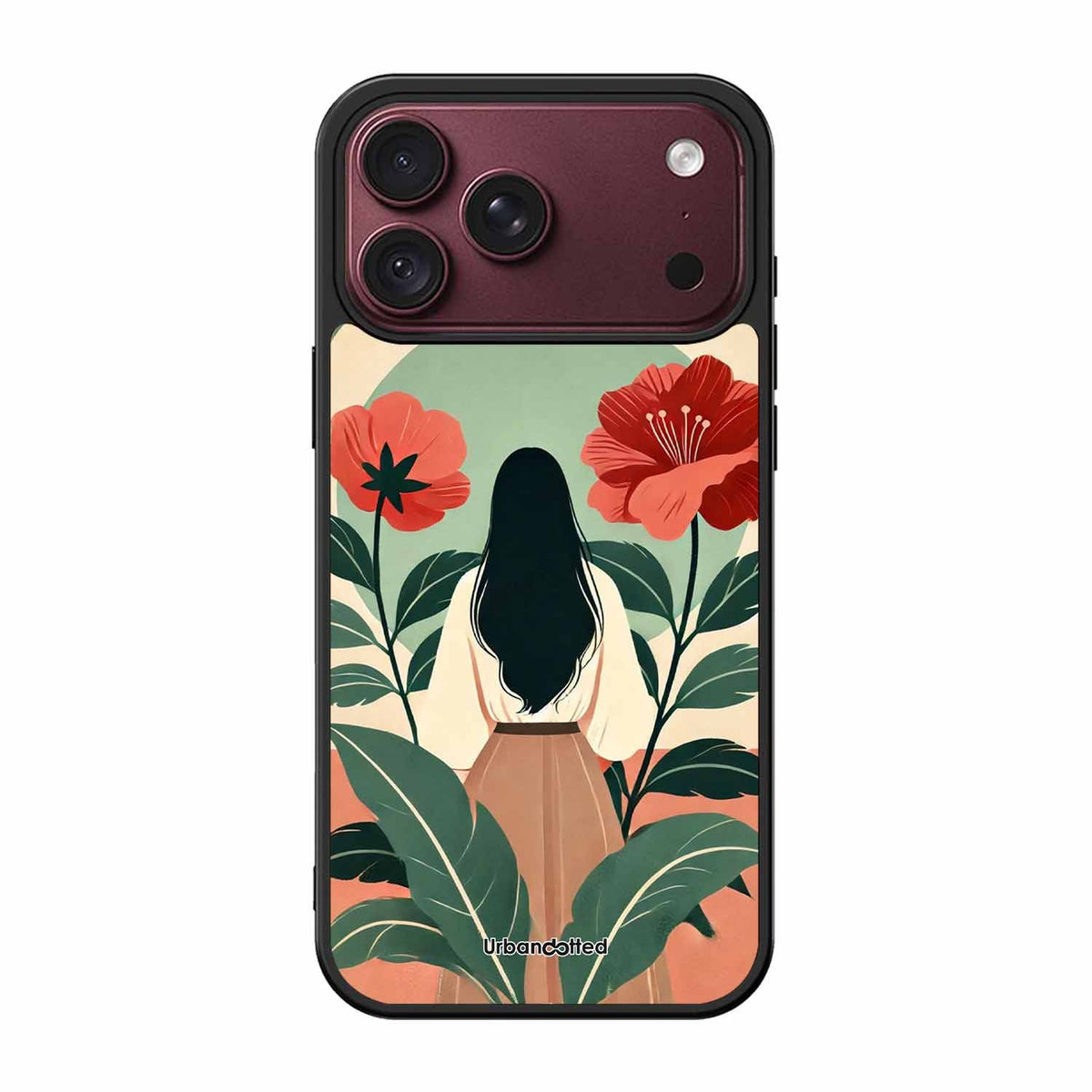 Woman in Floral Garden Glass Case For iPhone 18 Pro
