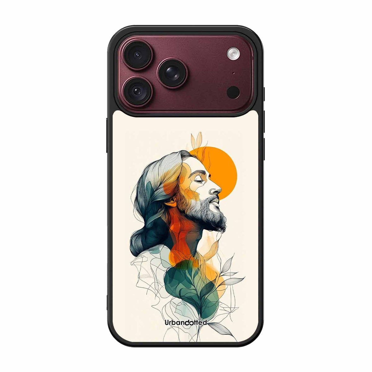 Jesus in Profile Prayer Glass Case For iPhone 18 Pro Max