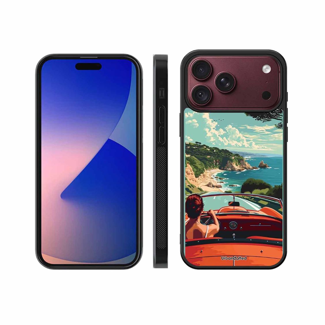 Ocean Breeze Road Trip Glass Case For iPhone 18 Pro