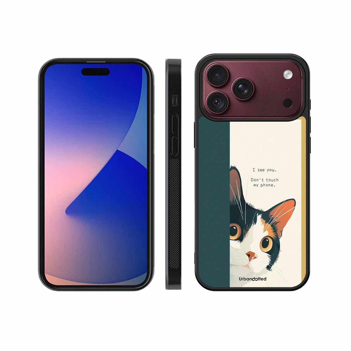 No Touch My Phone Cat Glass Case For iPhone 18 Pro