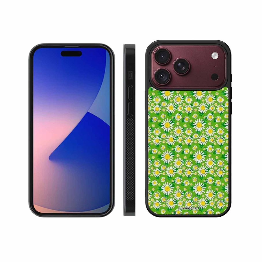 Cheerful Daisy Glass Case For iPhone 18 Pro Max