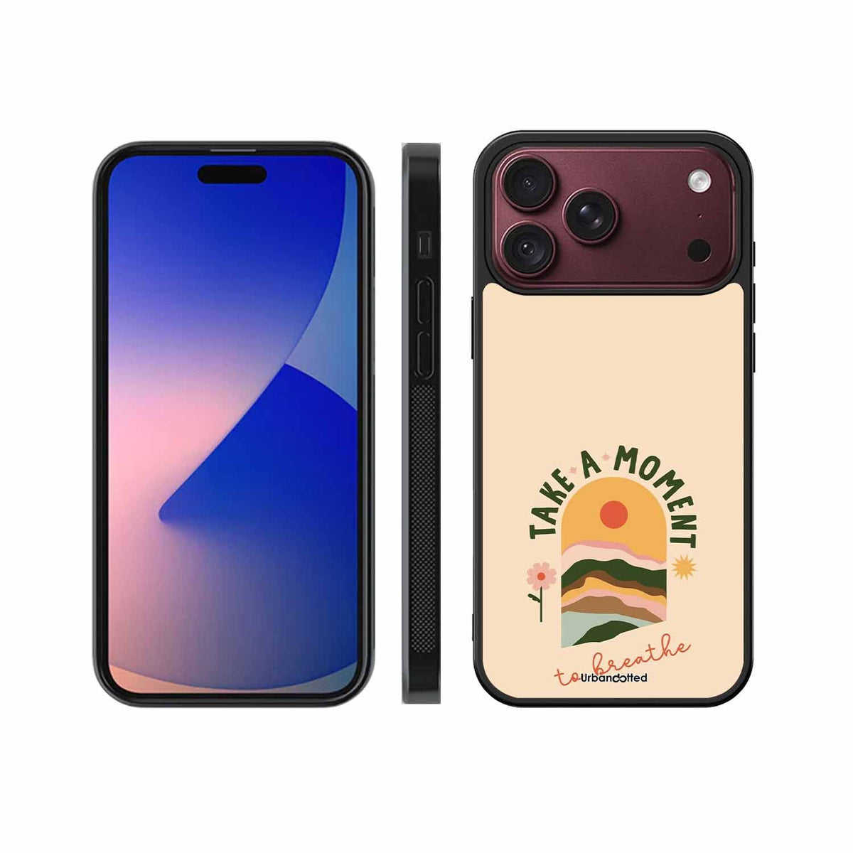 Take A Moment Breathe Glass Case For iPhone 18 Pro