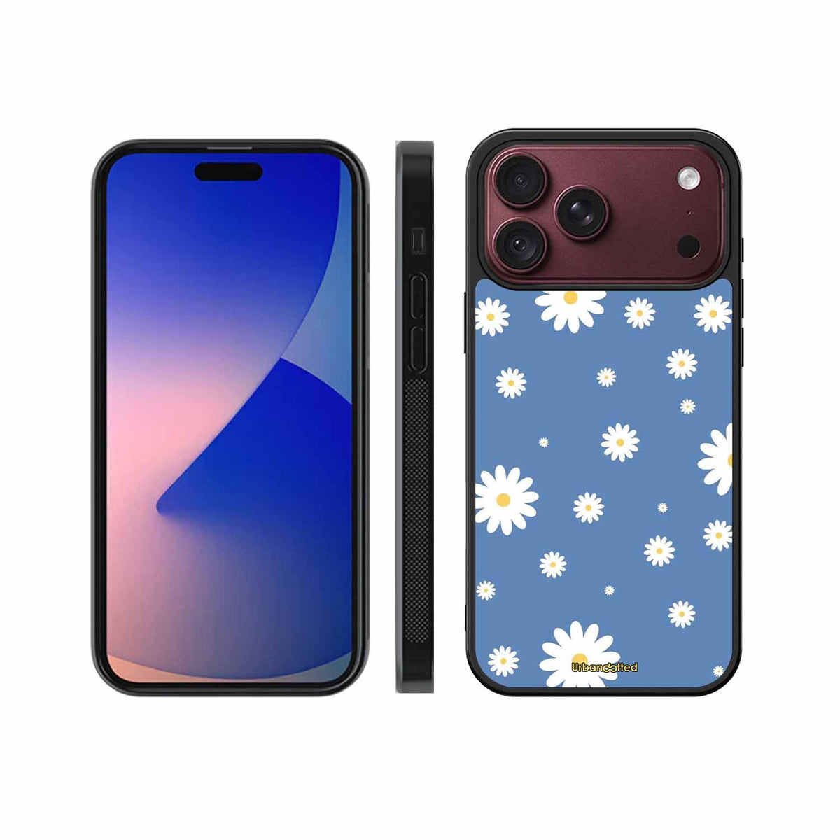 Blue Daisy Meadow Glass Case For iPhone 18 Pro