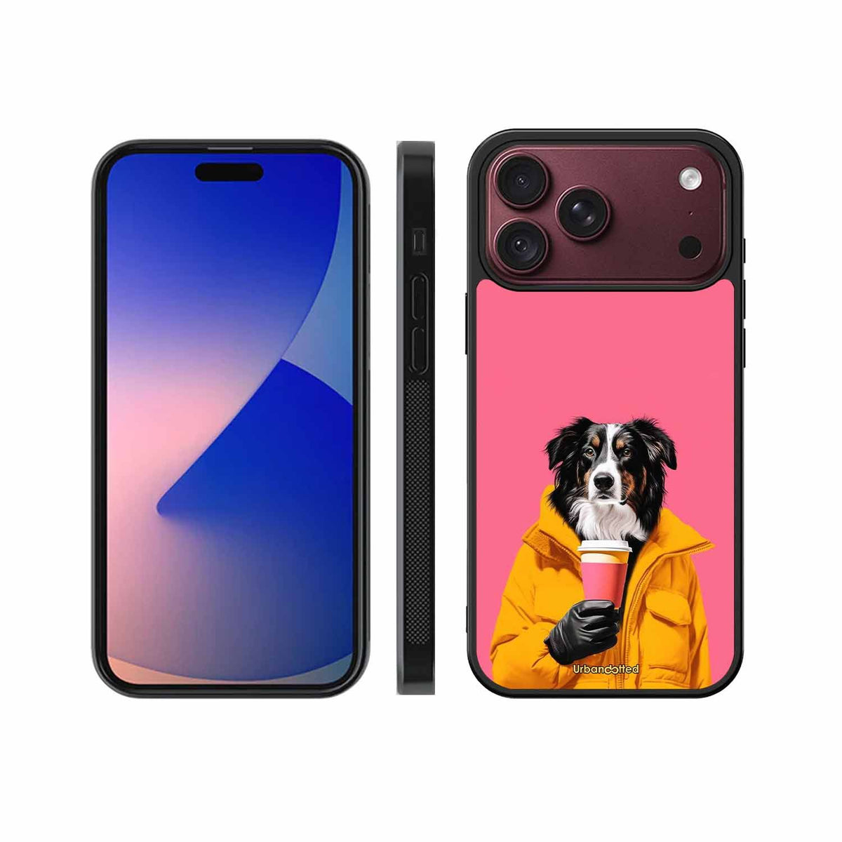 Trendy Dog with Drink Glass Case For iPhone 18 Pro