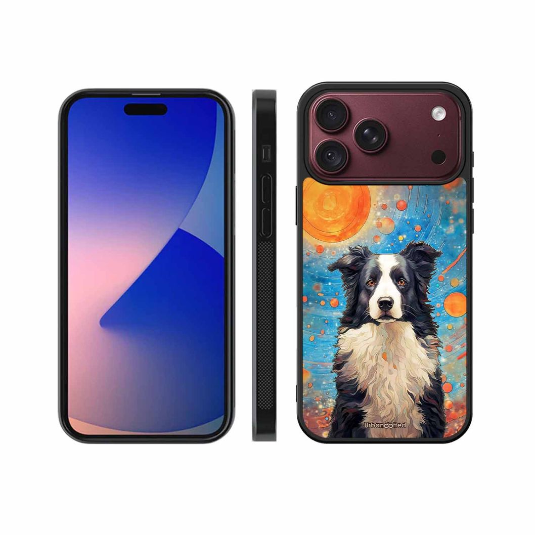 Artistic Dog Illustration Glass Case For iPhone 18 Pro