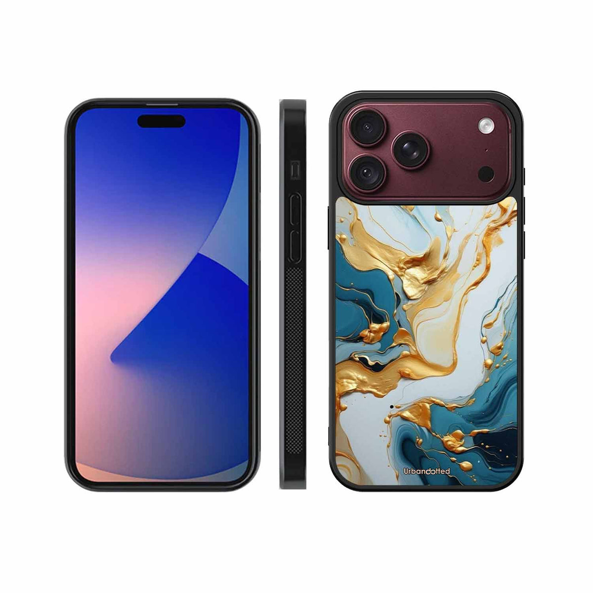Luxurious Marble Effect Glass Case For iPhone 18 Pro