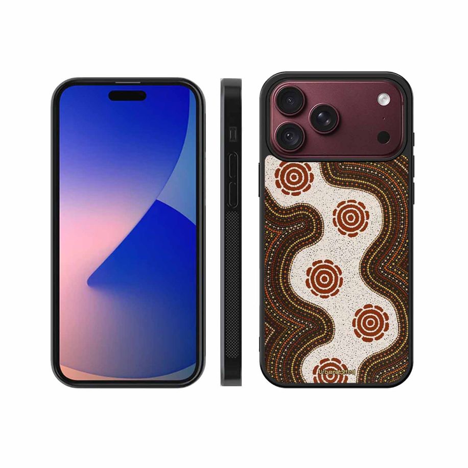 Aboriginal Dot Art Flow Glass Case For iPhone 18 Pro Max
