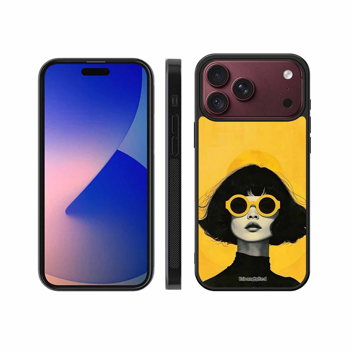 Retro Sunglasses Portrait Glass Case For iPhone 18 Pro