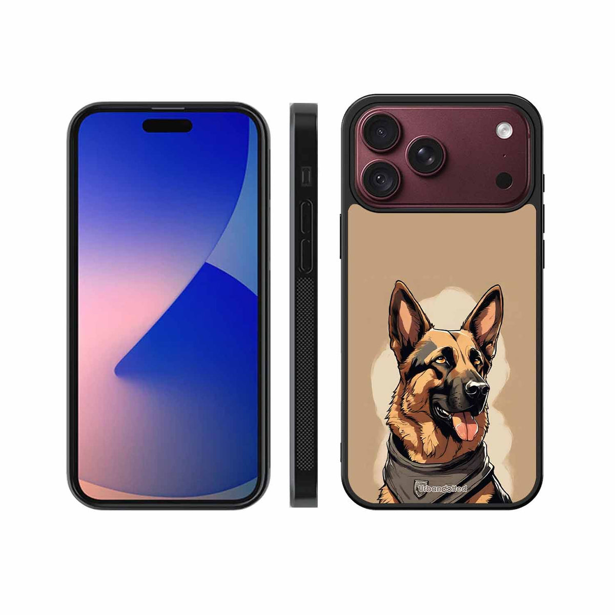 German Shepherd Portrait Glass Case For iPhone 18 Pro