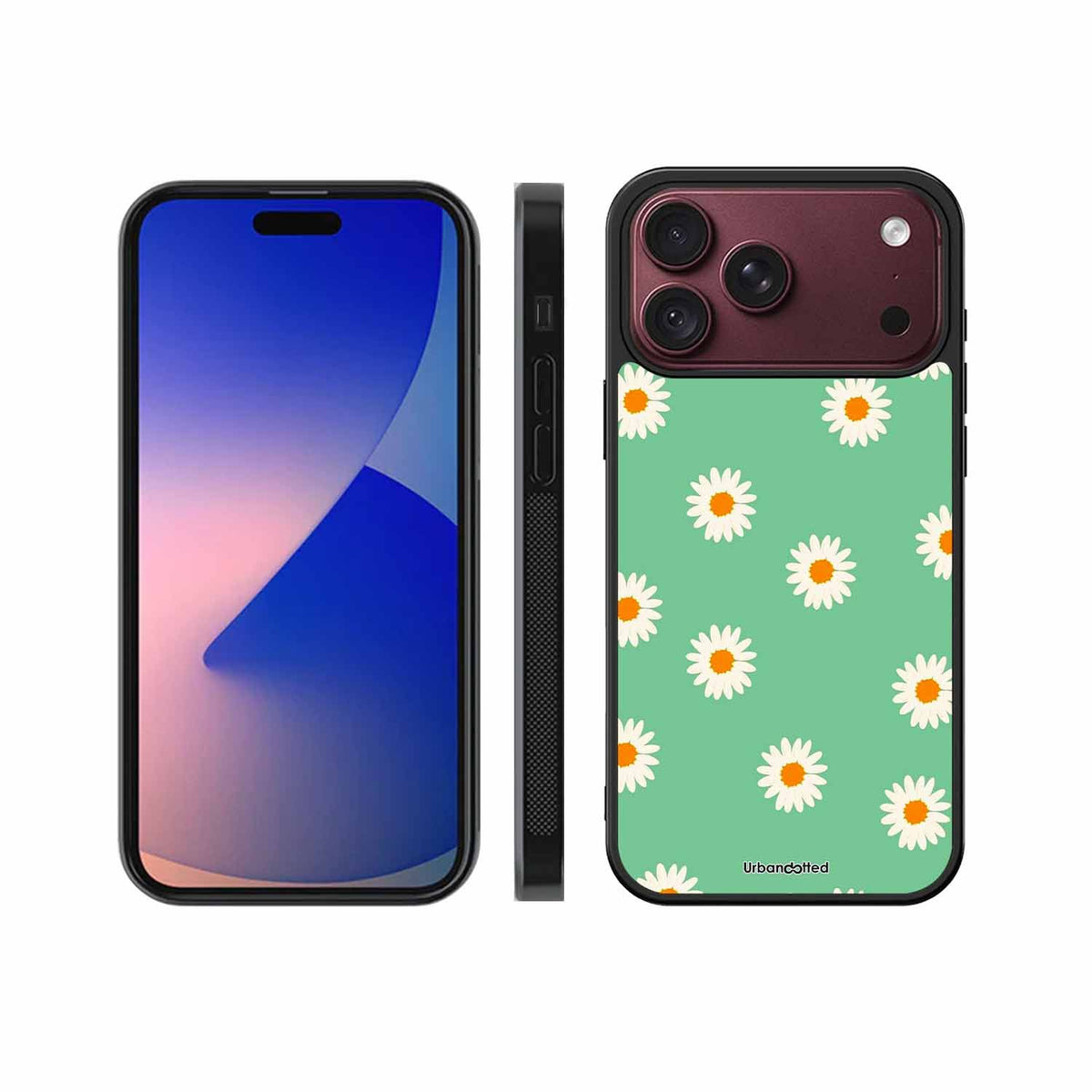 Scattered White Daisies Glass Case For iPhone 18 Pro