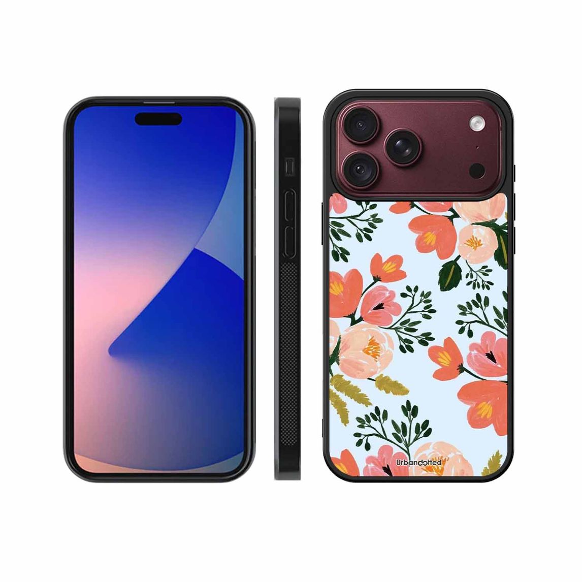 Painted Floral Bouque Glass Case For iPhone 18 Pro