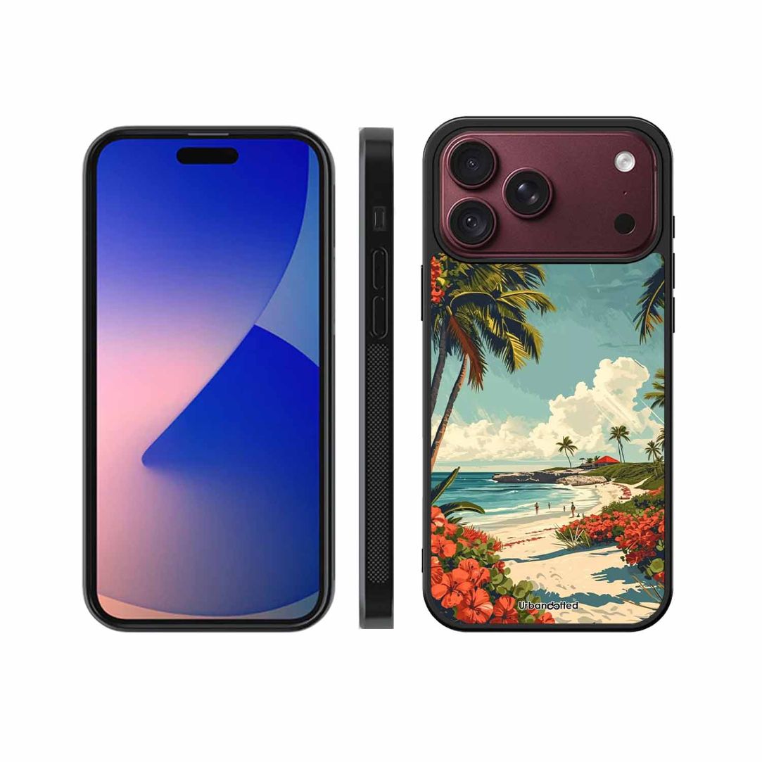 Tropical Beach Paradise Glass Case For iPhone 18 Pro