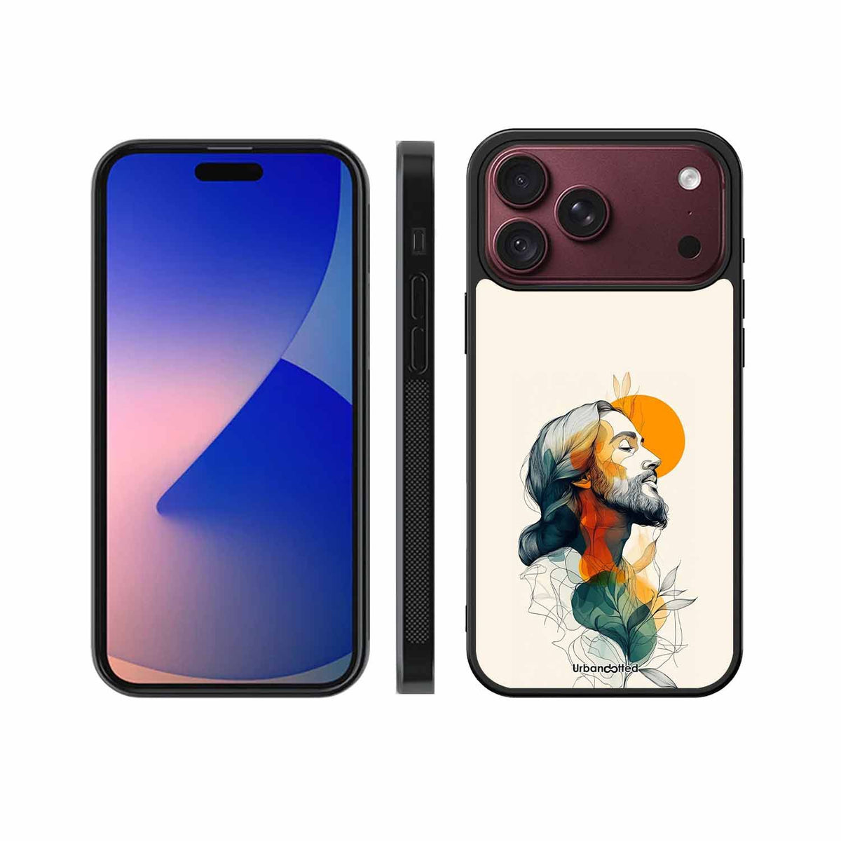 Jesus in Profile Prayer Glass Case For iPhone 18 Pro