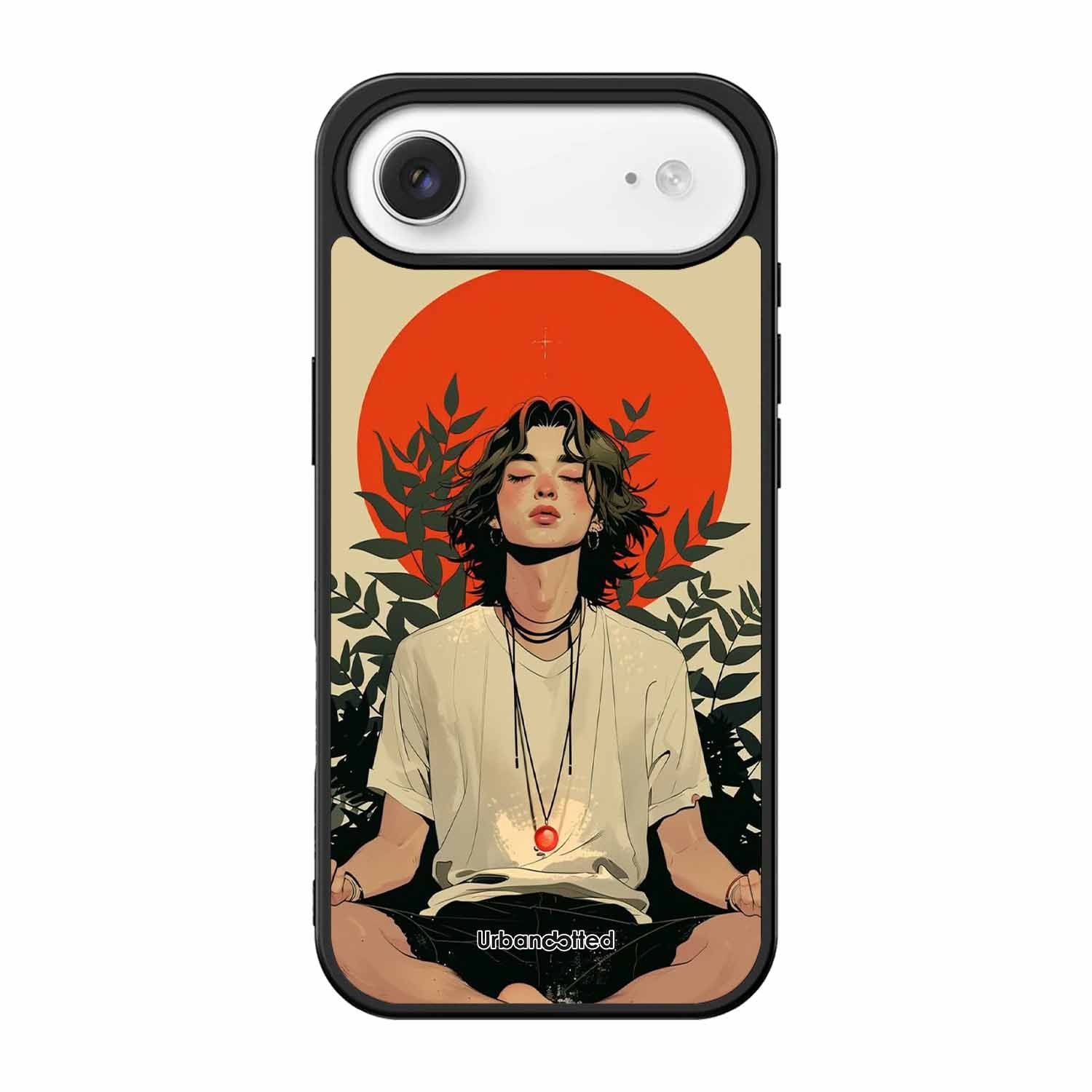 Meditating Figure Glass Case For iPhone Air