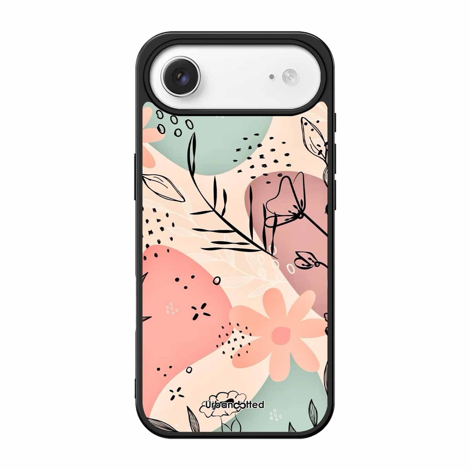 Abstract Floral Glass Case For iPhone Air